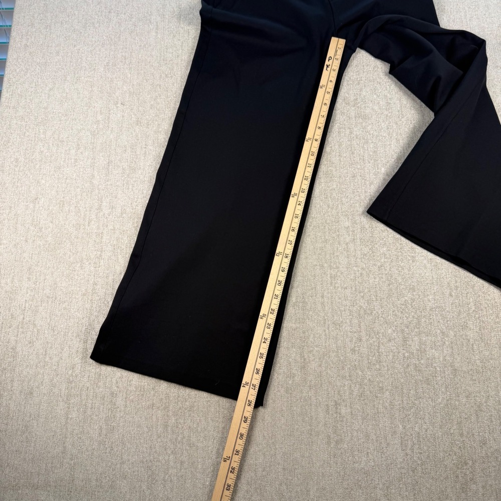 Spanx The Perfect Pant Women Medium Petite Black Wide Leg Pull On Ponte Trousers - Picture 5 of 10